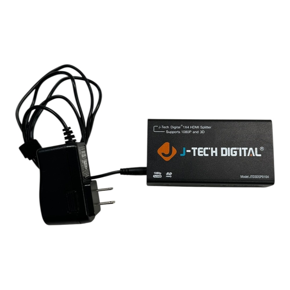 J-Tech Digital 1X4 HDMI Splitter Model JTD3DSP0104 Supports‎ 1080p and 3D